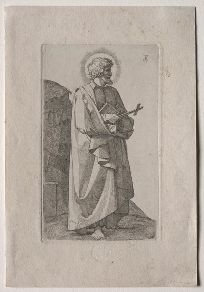 Sentado. Filipe Neri de Johann Friedrich Overbeck
