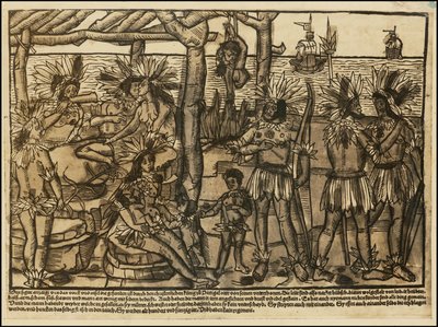 Ilustração de 1500 de nativos americanos por Johann Froschauer de Johann Froschauer