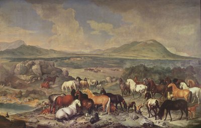 O Stud Imperial com Cavalos Lipizzaner de Johann Georg Hamilton