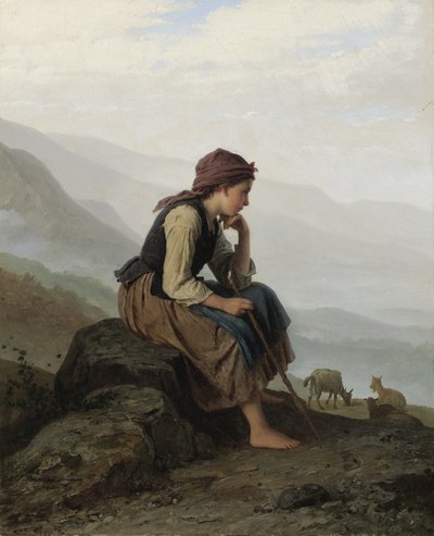 O pequeno pastor de cabras de Johann Georg Meyer