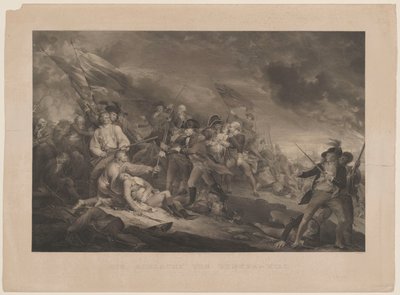 A Batalha de Bunkershill. J. Trumbull p. de Johann Georg Nordheim