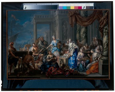 Aquiles entre as filhas de Licómedes de Johann Georg Platzer