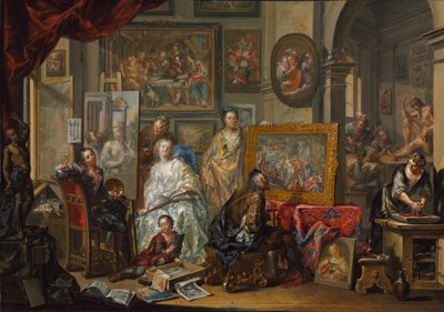 O estúdio do pintor de Johann Georg Platzer