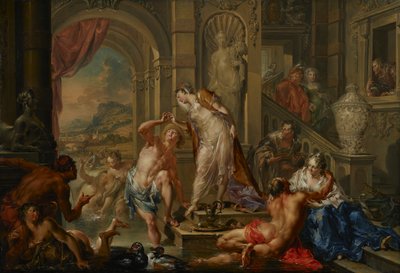 Os Prazeres das Estações: Verão, c.1730 (óleo sobre cobre) de Johann Georg Platzer