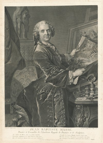 Jean Baptiste Masse de Johann Georg Wille after Louis Tocqué