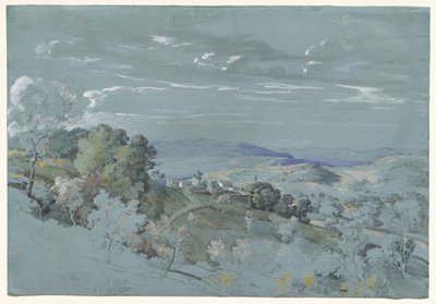 The Hills of Umbria, perto de Perugia, 18301832. de Johann Georg von Dillis