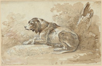 Dois estudos com cães de Johann Georg von Dillis