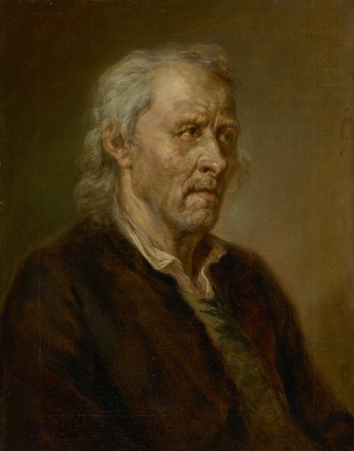 Retrato de um velho com cabelos brancos de Johann Georg von Edlinger