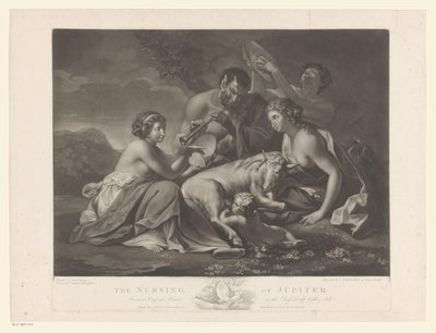 Júpiter amamentado pela cabra Amalthea
A Enfermagem de Júpiter (título sobre o objecto) de Johann Gerard Huck