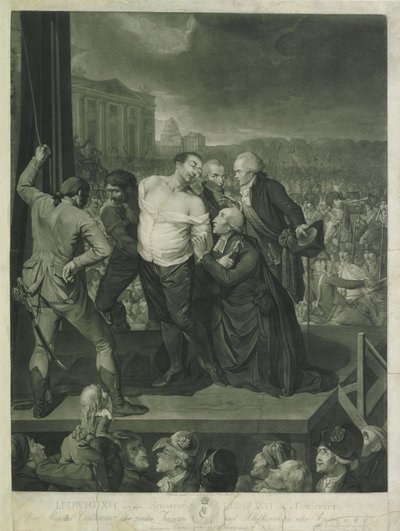 Luís XVI no cadafalso, 1795. de Johann Gerhard Huck