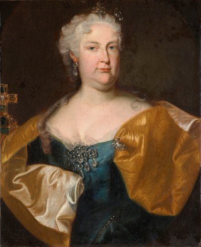 Retrato da Imperatriz Elisabeth Christine de Brunswick. de Johann Gottfried Auerbach