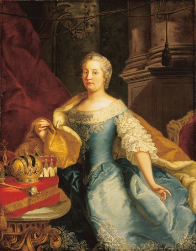 Retrato da imperatriz Maria Teresa, 1749 de Johann Gottfried Auerbach