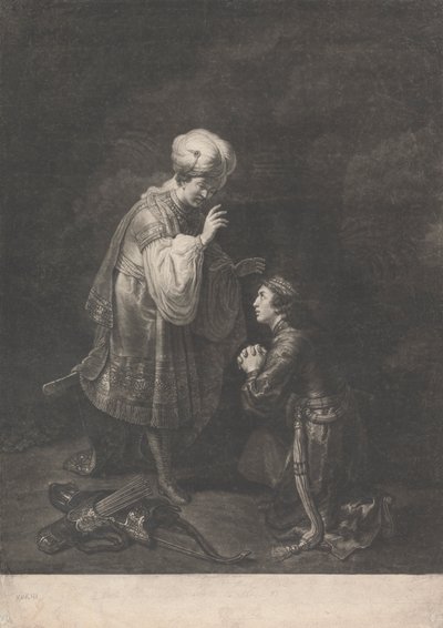 Submissão de Absalom ao seu Pai, Rei David de Johann Gottfried Haid