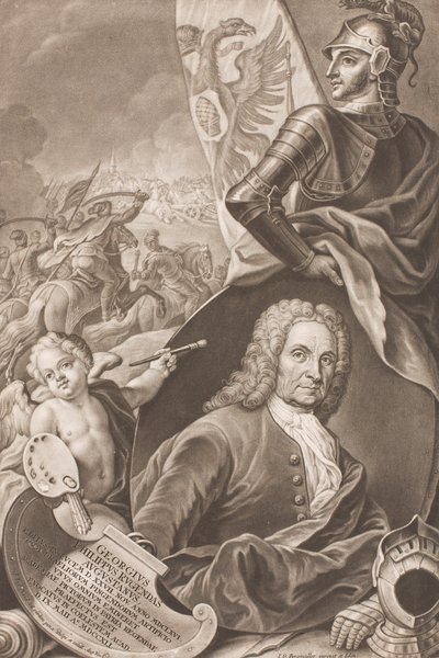 Retrato de Georg Philipp Rugendas 1666-1742, c. 1745. de Johann Gottfried Haid