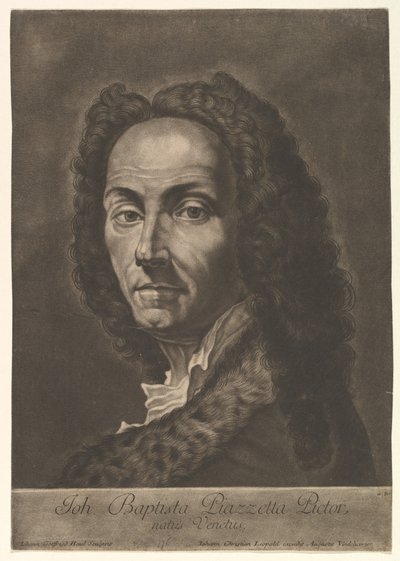 Retrato de Giovanni Battista Piazzetta, início do século XVIII. de Johann Gottfried Haid