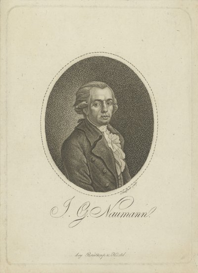 Retrato do compositor Johann Gottlieb Naumann 1741-1801, c. 1800. de Johann Gottfried Scheffner