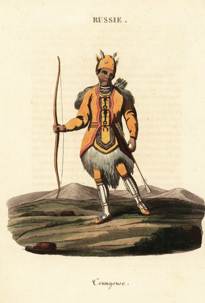 Homem do povo nômade Evenki de Johann Gottlieb Georgi