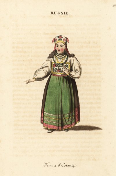 Mulher casada da Estónia de Johann Gottlieb Georgi