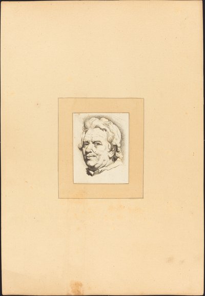 Cabeça de um homem de Johann Gottlieb Prestel after Anton Joseph Prenner