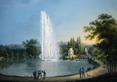 The Great Fountain, c.1820 (cor litho) de Johann Heinrich Bleuler