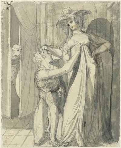 Siegfried e Kriemhild surpreendidos por Hagen de Johann Heinrich Füssli