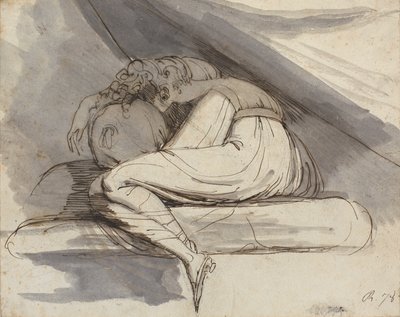 Mulher sentada, enrolada de Johann Heinrich Füssli