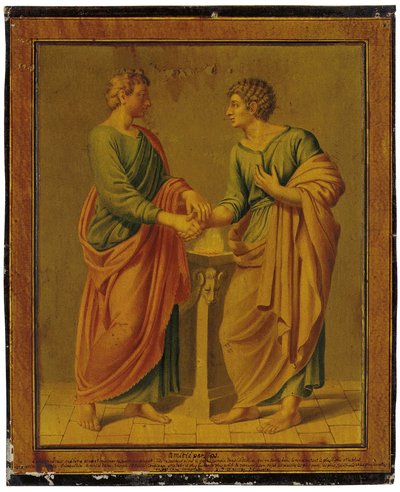 Uma alegoria da amizade, 1789 de Johann Heinrich Lips