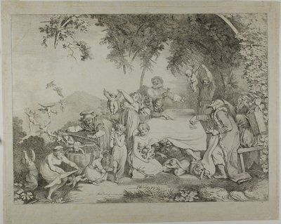 Leilão dos Cupidos de Johann Heinrich Ramberg