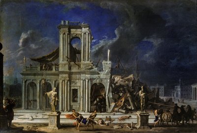 Sansão ferindo os filisteus, c.1633-34 de Johann Heinrich Schönfeld