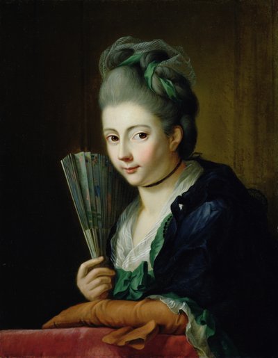 Retrato da filha de artistas Amalie de Johann Heinrich Tischbein