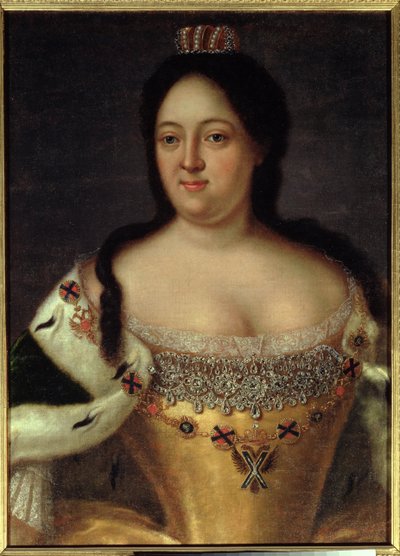 Retrato da Imperatriz Anna Ioannovna (1693-1740) de Johann Heinrich Wedekind