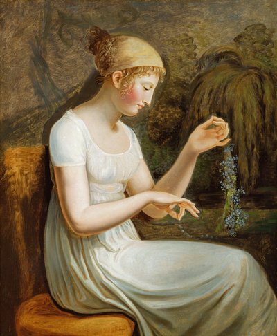 Menina com flores de Johann Heinrich Wilhelm Tischbein