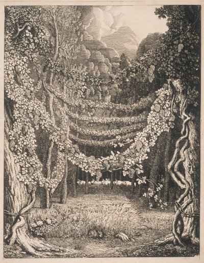 Vista imaginária de uma vinha no caminho para a gruta de Polifemo de Johann Heinrich Wilhelm Tischbein