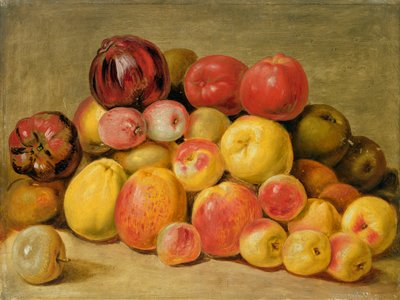 Pedaços de fruta (óleo sobre painel de carvalho) de Johann Heinrich Wilhelm Tischbein