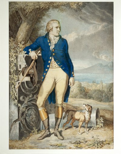 Retrato de Johann Wolfgang von Goethe no país (aguarela sobre papel) de Johann Heinrich Wilhelm Tischbein