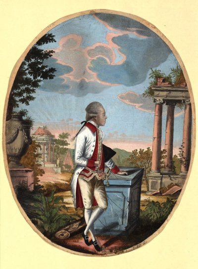 Grão-Duque Paulo da Rússia 1754-1801, mais tarde czar Paulo I, 1782. de Johann Hieronymus Loeschenkohl