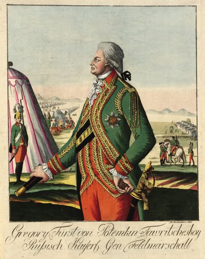 Príncipe Grigory Alexandrovich Potyomkin 1739-1791, c. 1790. de Johann Hieronymus Loeschenkohl