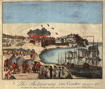 O Cerco da Fortaleza Ochakov em dezembro de 1788, 1788. de Johann Hieronymus Loeschenkohl
