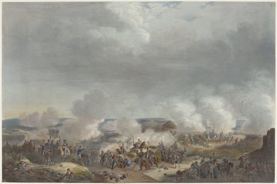 Príncipe de Orange na Batalha de Quatre-Bras, 1815 Doze placas da chegada e inauguração de William I em Bruxelas e as batalhas em Quatre-Bras e Waterloo em 1815 (título da série) de Johann Hürlimann