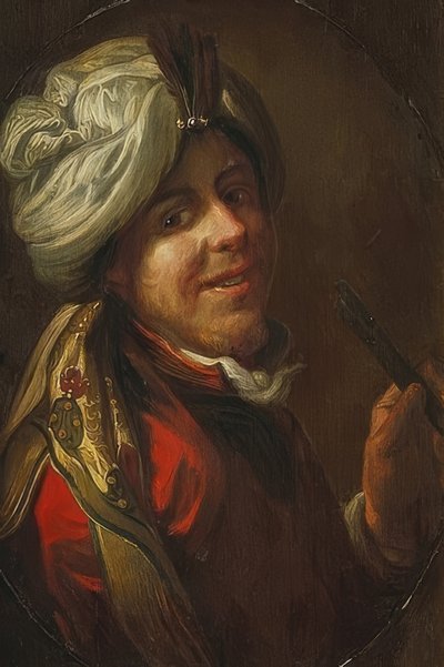 Retrato de um jovem turco. Por volta de 1650 de Johann Hulsman