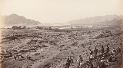 Desfiladeiro do Rio Garganta acima de Lalpura olhando para Bassaule, c.1878 (foto) de Johann Hulsman