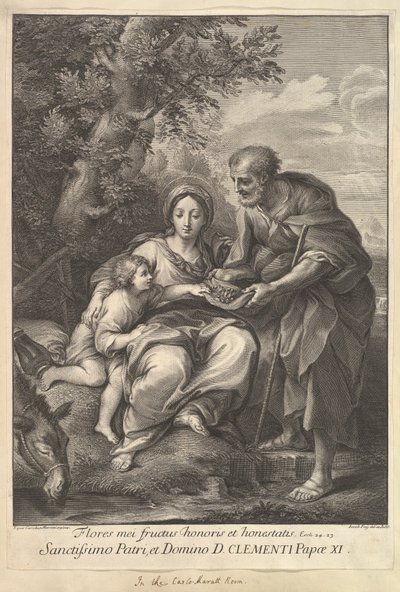 A Virgem e José com o Jovem Jesus, 1710-40. de Johann Jakob Frey the Elder