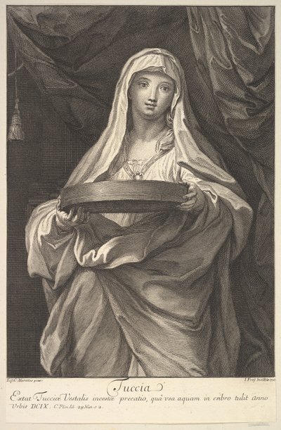 Tuccia, 1720. de Johann Jakob Frey the Elder