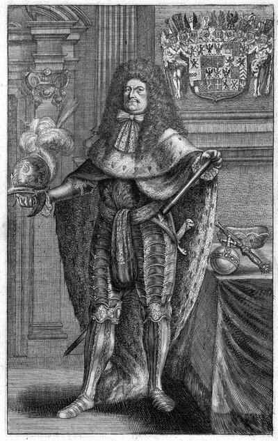 Retrato de Frederico Guilherme 1620-1688, Eleitor de Brandemburgo, Duque da Prússia, 1683 de Johann Jakob Vogel