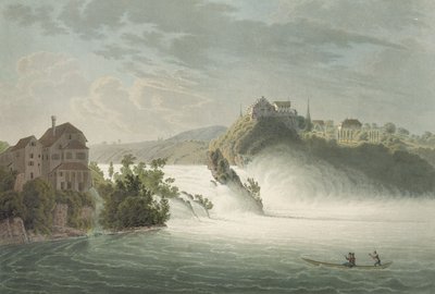 As Cataratas do Reno, gravadas por J. Hurlimann de Johann Jakob Wetzel