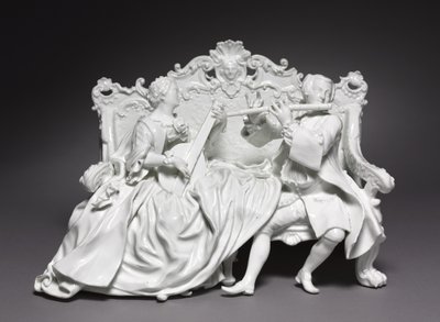 Grupo Crinolina: Músicos, fabricante Meissen Porcelain Factory, Alemanha, c.1737 de Johann Joachim Kändler