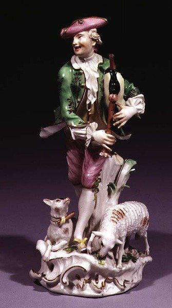 Meissen pastor com gaita de foles (porcelana) de Johann Joachim Kaendler