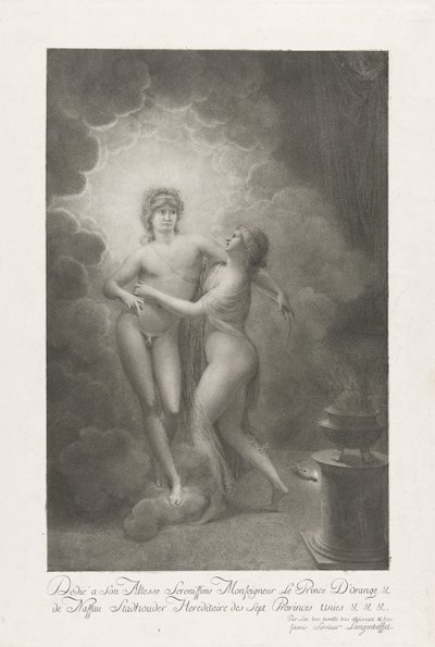 Alegoria do casamento de Guilherme V e Wilhelmina da Prússia, 1767 de Johann Joseph Friedrich Langenhöffel