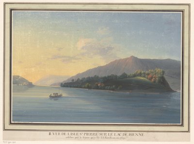 Vista da ilha de São Pedro no Lago Biel
Vue de l