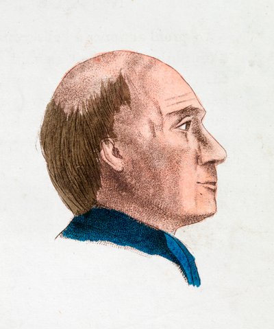 As características faciais de uma pessoa filosófica e profunda, 1808 de Johann Kaspar Lavater